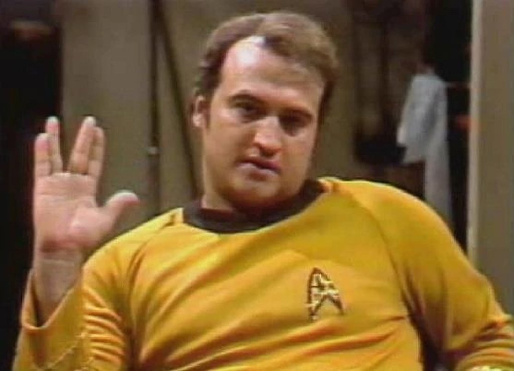John Belushi in a Star Trek spoof on SNL